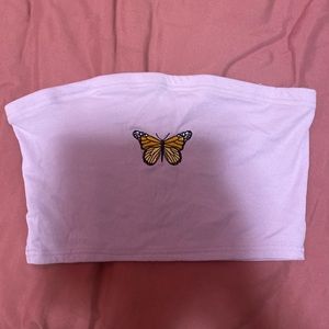 pastel purple butterfly bandeau